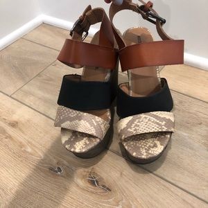 Mossimo snake print wedge sandals